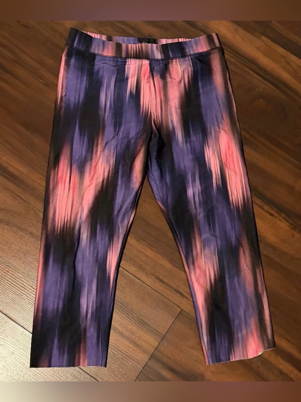 Justice Purple & Pink Tie-Dye Capri Leggings
